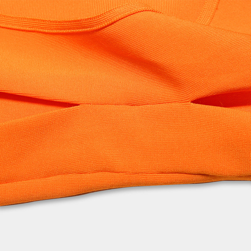 Orange Slanted shoulder Ruffles Short Homecoming Dresses ...