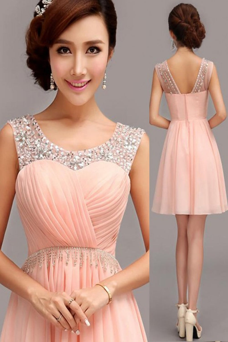 A Line Chiffon Short Prom Dress Dress Simibridaldresses