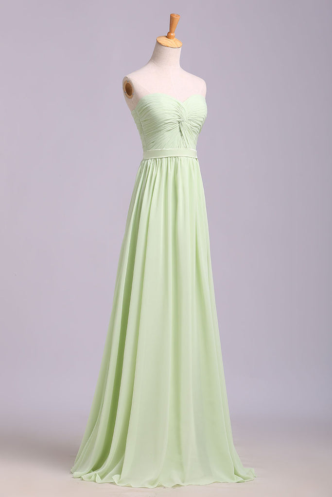 Sweetheart Chiffon Pleated Sleeveless Bridesmaid Dress N1205 ...