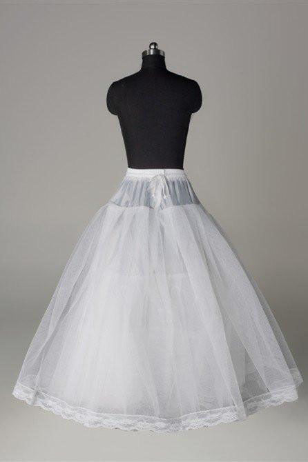 White Wedding Petticoat Accessories White Floor Length Underskirt P011 ...