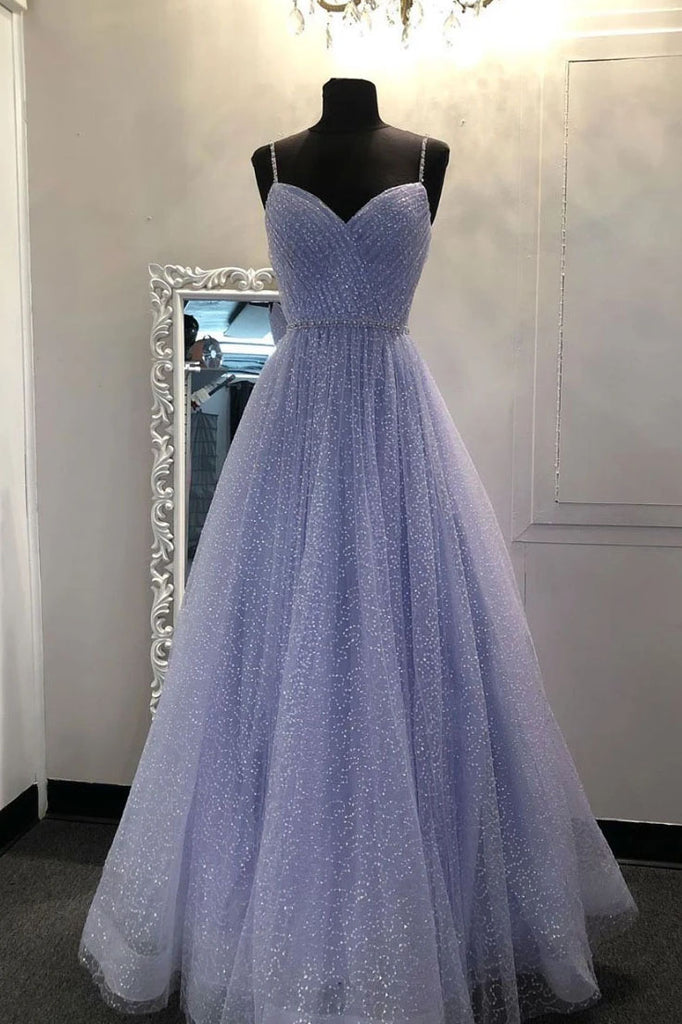 lilac sparkly prom dress