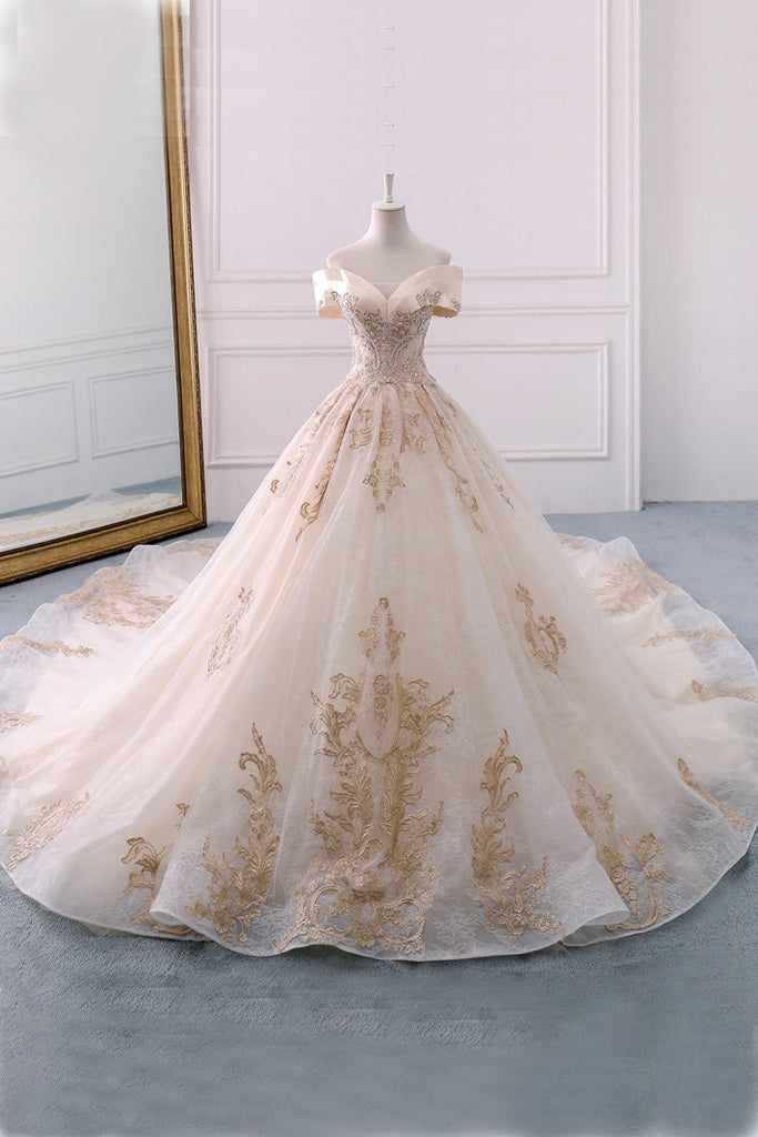 off-the-shoulder-ball-gown-wedding-dress-kleinfeld-bridal