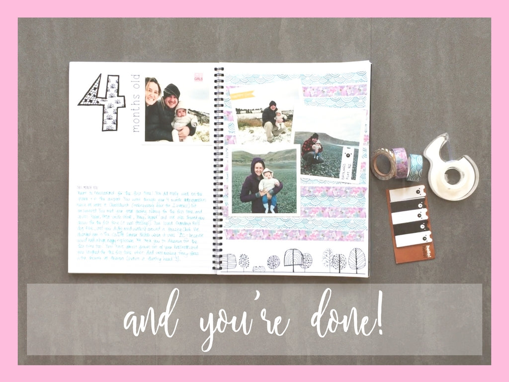 Monochrome Baby Book custom baby memory book