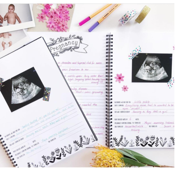 Twins Baby Book - Monochrome Baby Book - Modern Baby Journal