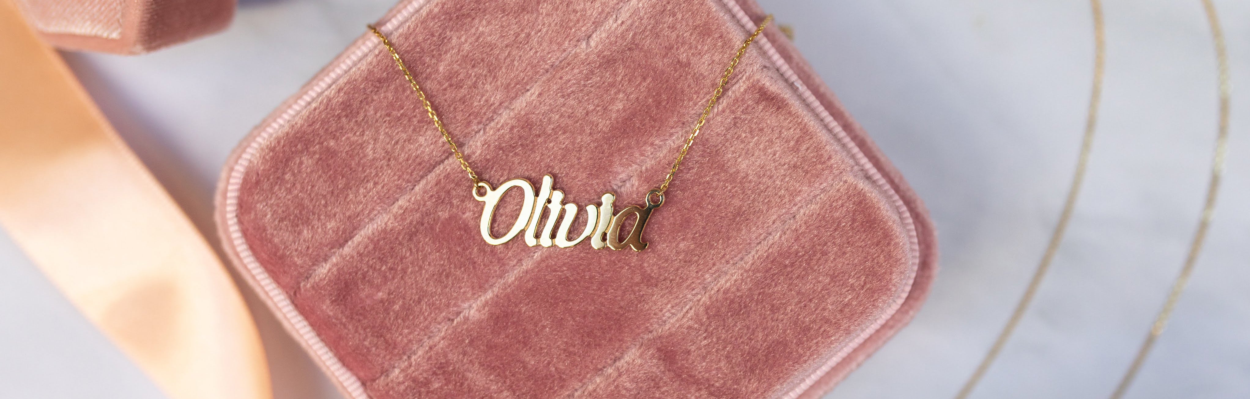 Gold Name Necklace Banner