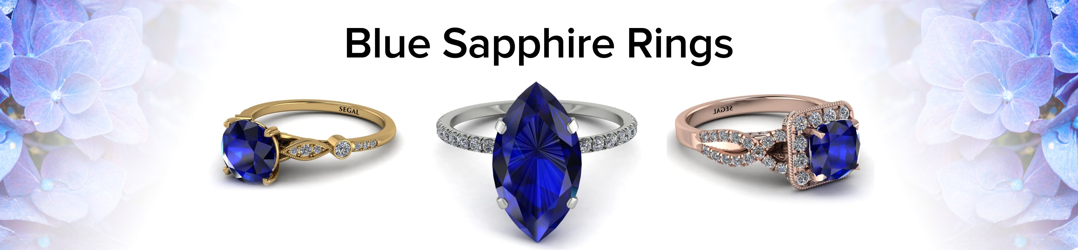 Blue Sapphire Rings Banner