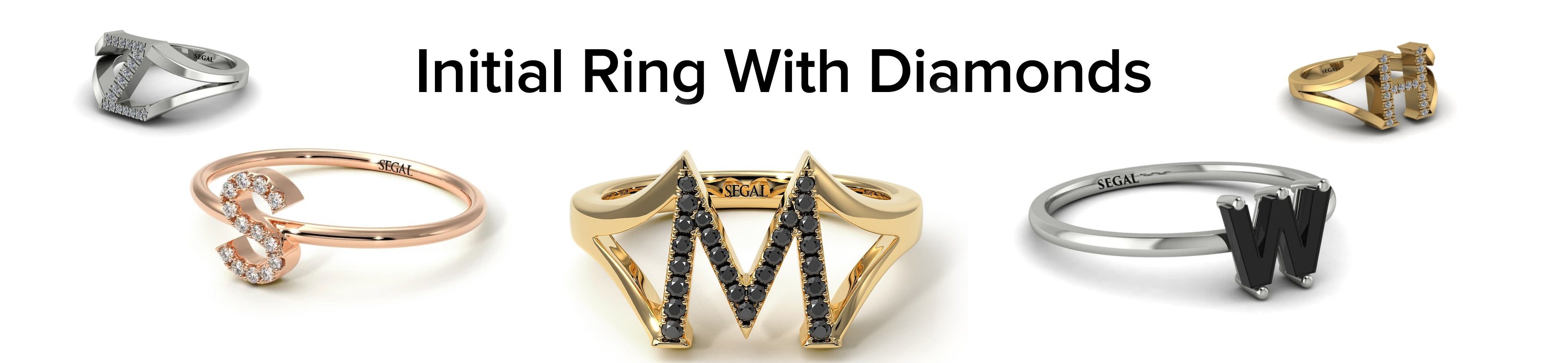 Initial Ring With Diamonds Banner