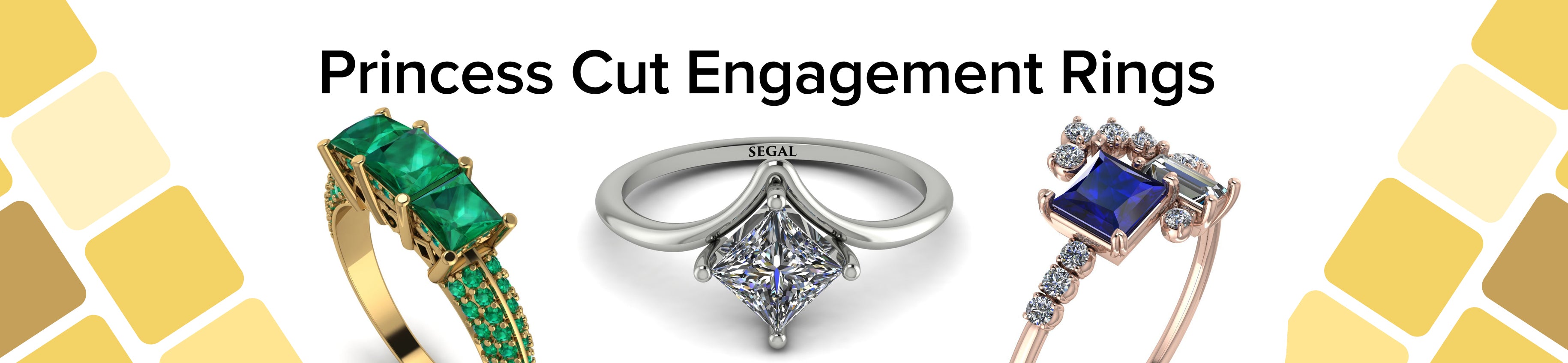 Princess Cut Engagement Rings Banner
