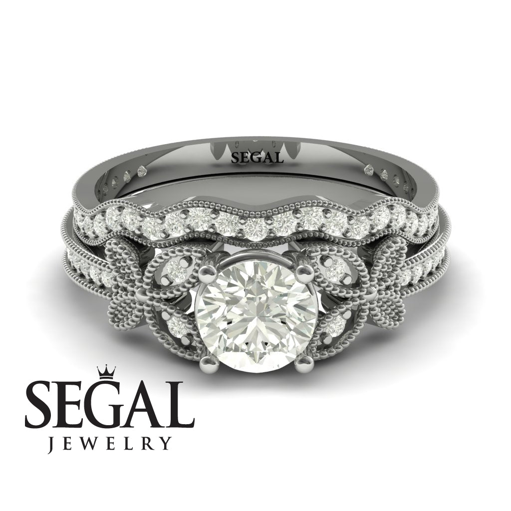 The Butterfly Stairs Bridal Set Diamond Ring- Amelia no. 3 – Segal Jewelry