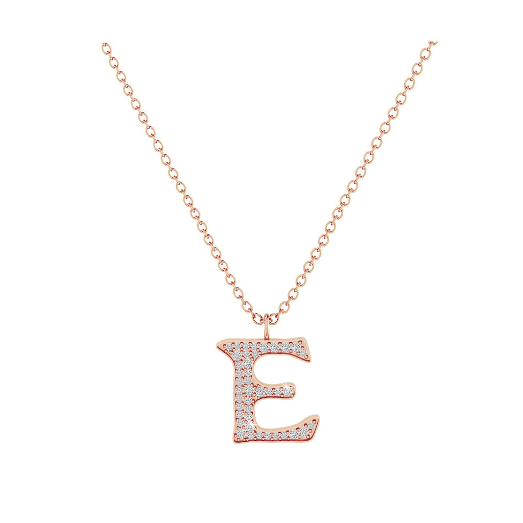 E - Letter Name Necklace Initial Necklace – Segal Jewelry