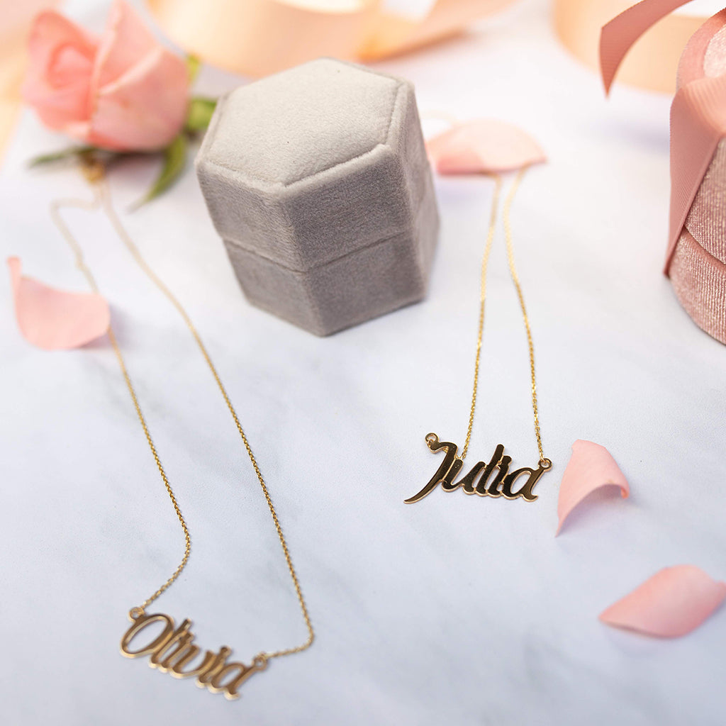 Gold Name Necklace Aurora Segal Jewelry