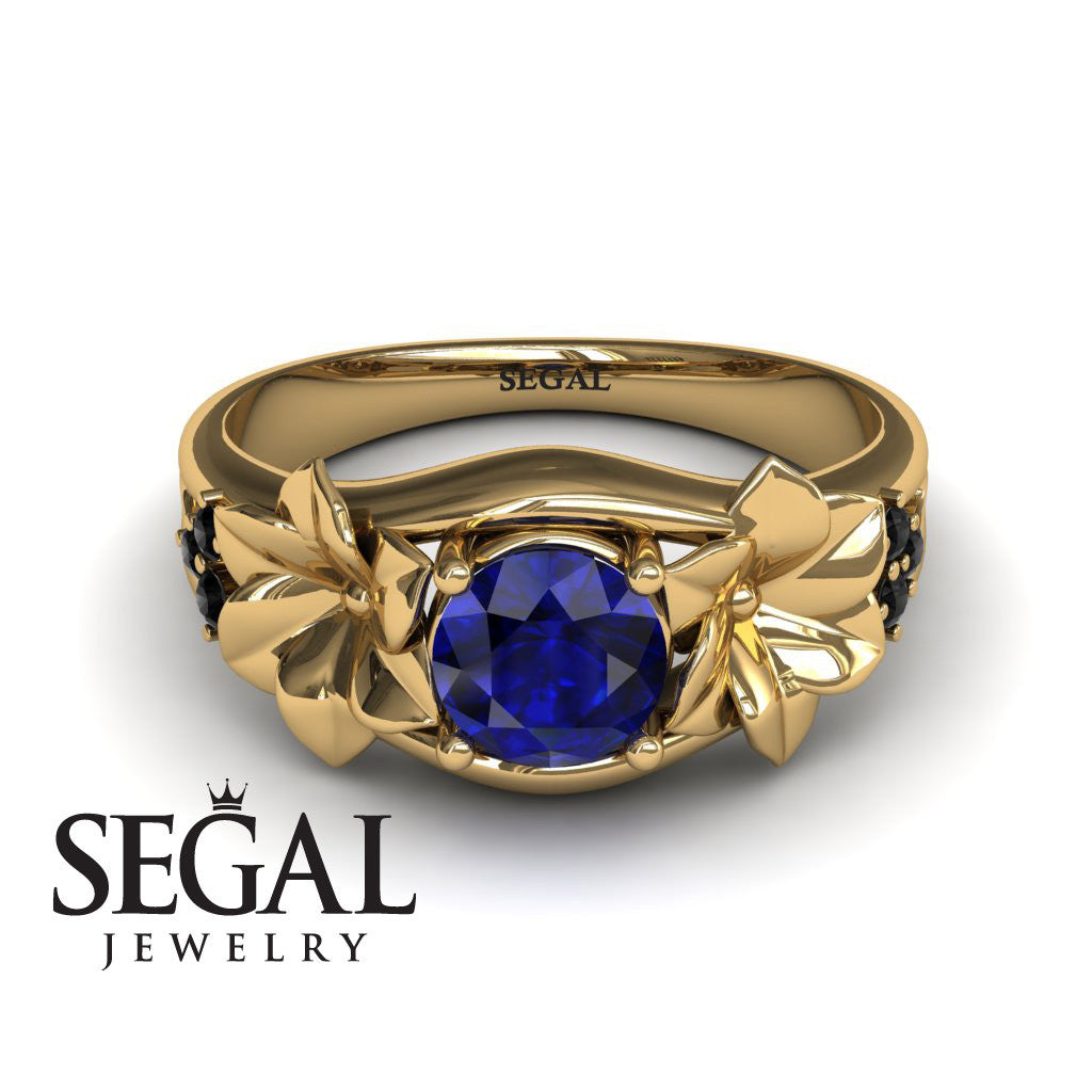 Narcissus Trilogy Blue Sapphire Ring 