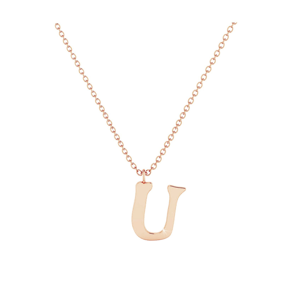 U - Letter Name Necklace Initial Necklace – Segal Jewelry