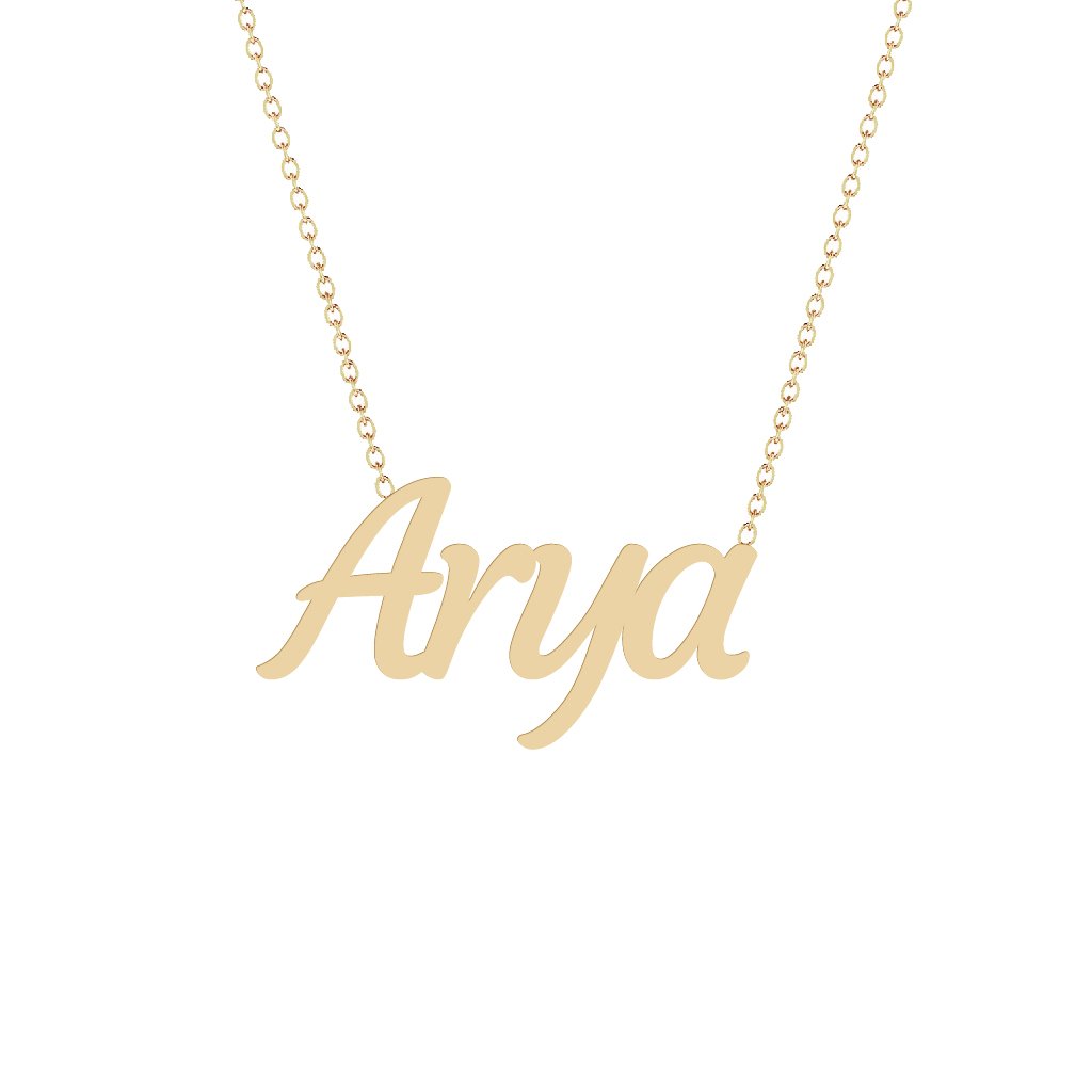 Gold Name Necklace Arya Segal Jewelry