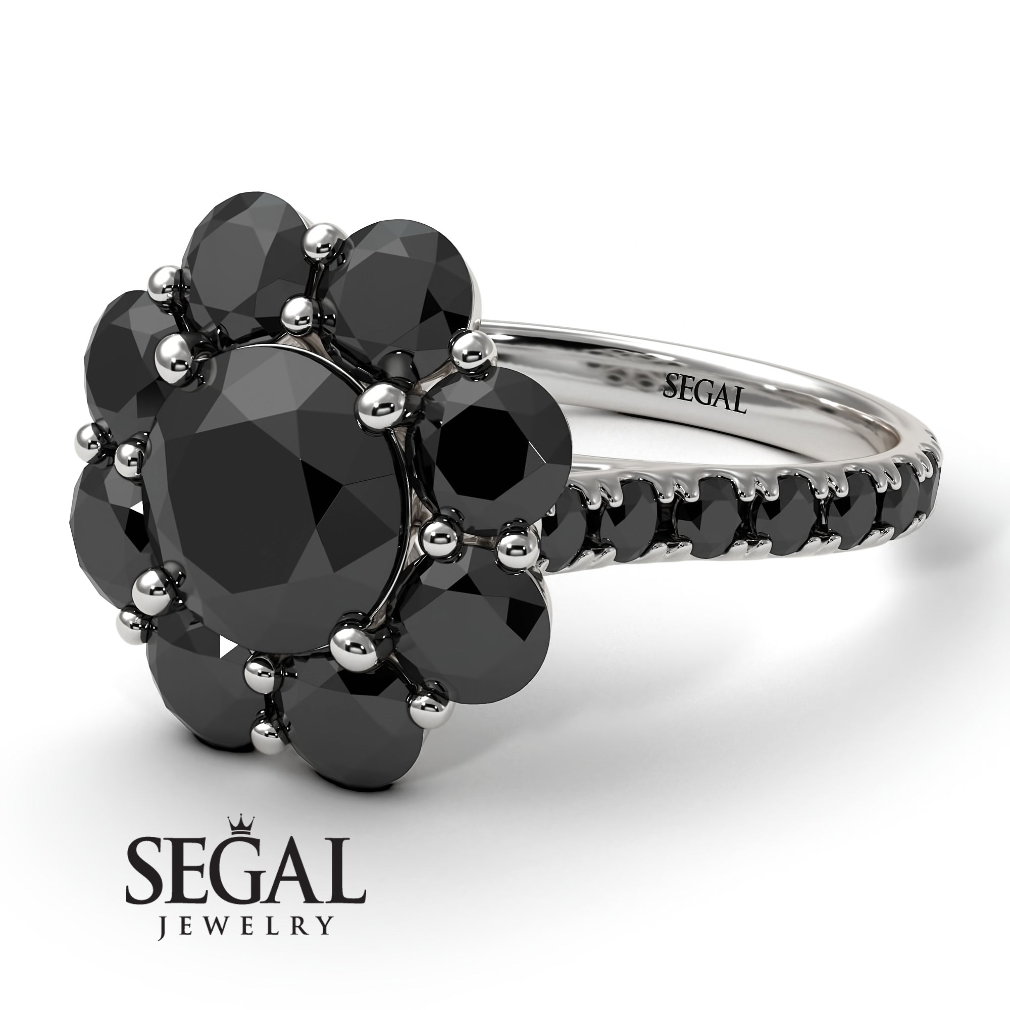 hidden diamond black diamond ring