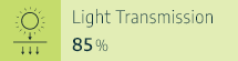 Light Transmission 85%