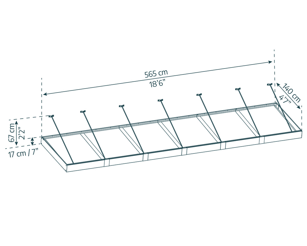 Palram-Canopia_Door_Awnings_SophiaXL_4.7x18.6_1.4x5.7_Dimensions