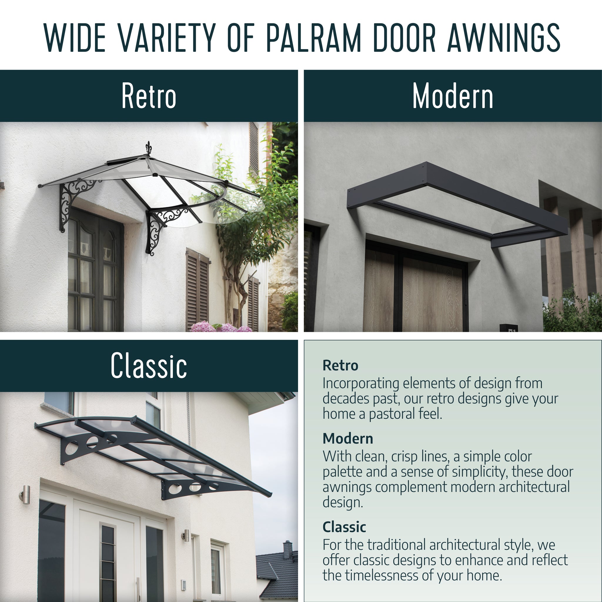 Palram's Door Awnings Competitive Advantages