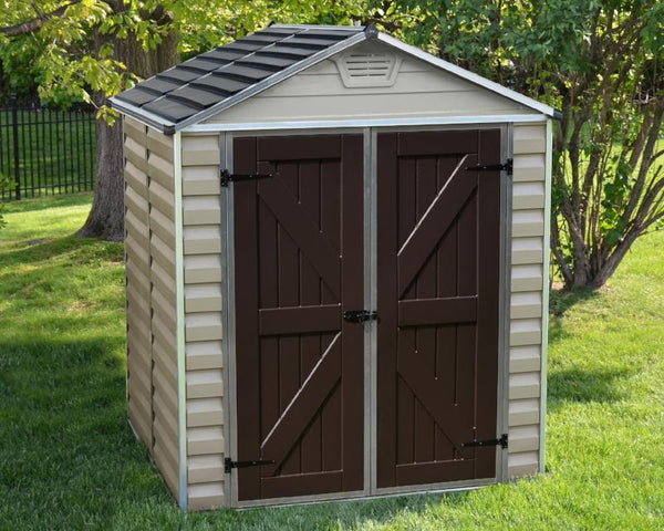 Palram Skylightâ„¢ 6 ft. x 5 ft. Storage Shed Beige Walls 