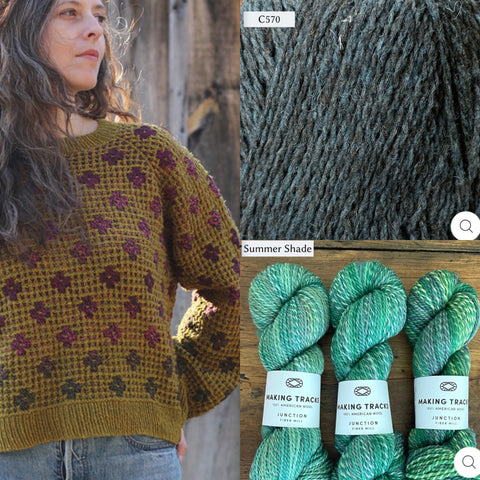 Pressed Flowers Pullover by Amy Christoffers with Brusca and Making Tracks