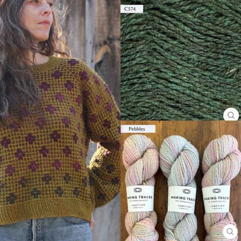 Pressed Flowers Pullover by Amy Christoffers with Brusca and Making Tracks