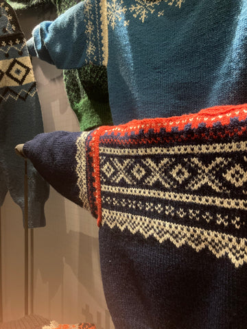 Norwegian sweaters at Norwegian Museum of Cultural History