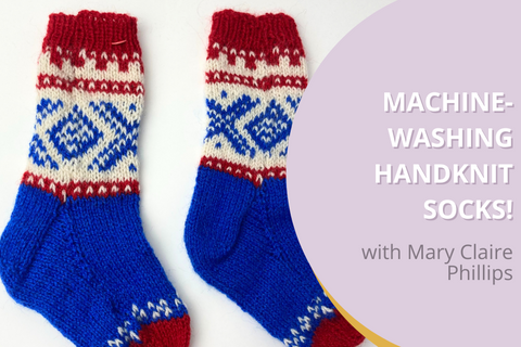 Machine washing handknit socks with Mary Claire