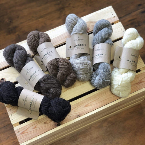 Natural skeins of Garthenor No. 1 from The Woolly Thistle
