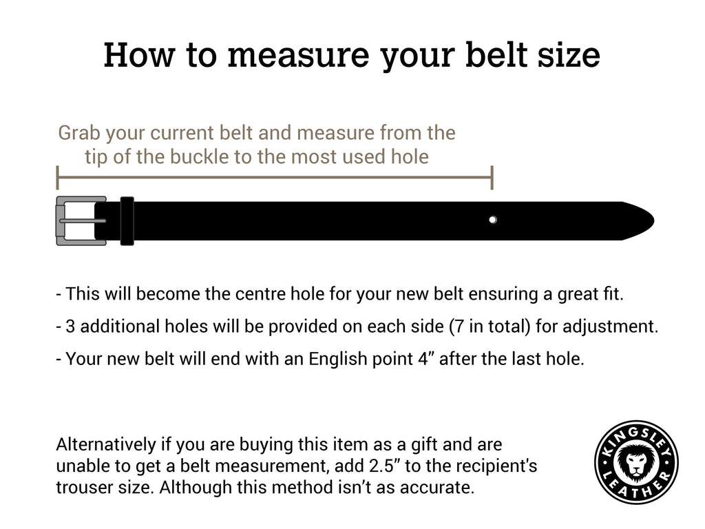 How to measure your belt size... – Kingsley Leather