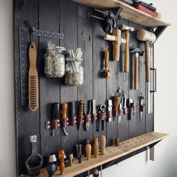 A close look at my Leatherworking Tool Storage