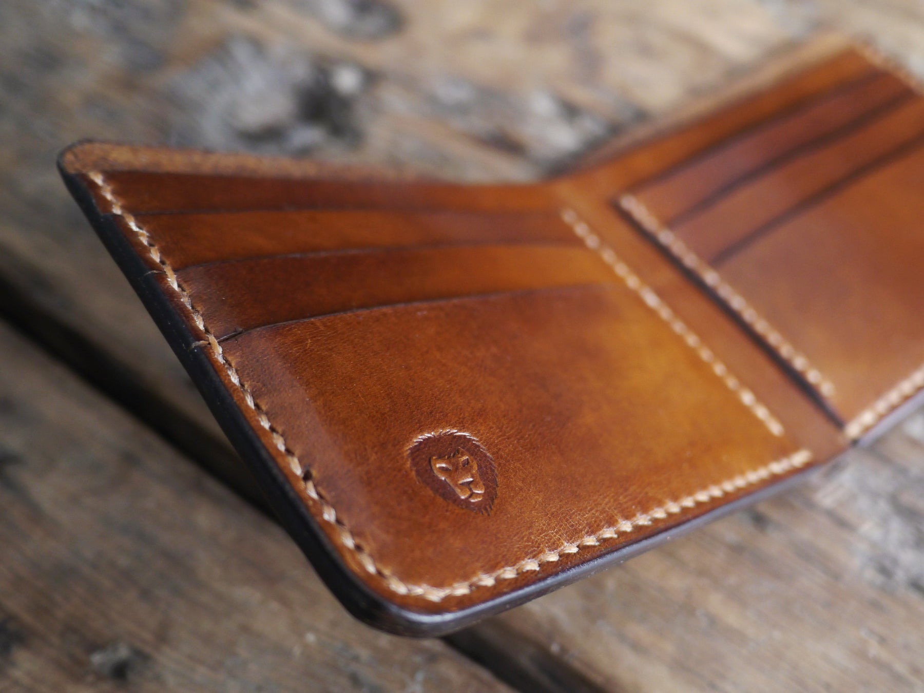 tan leather wallet