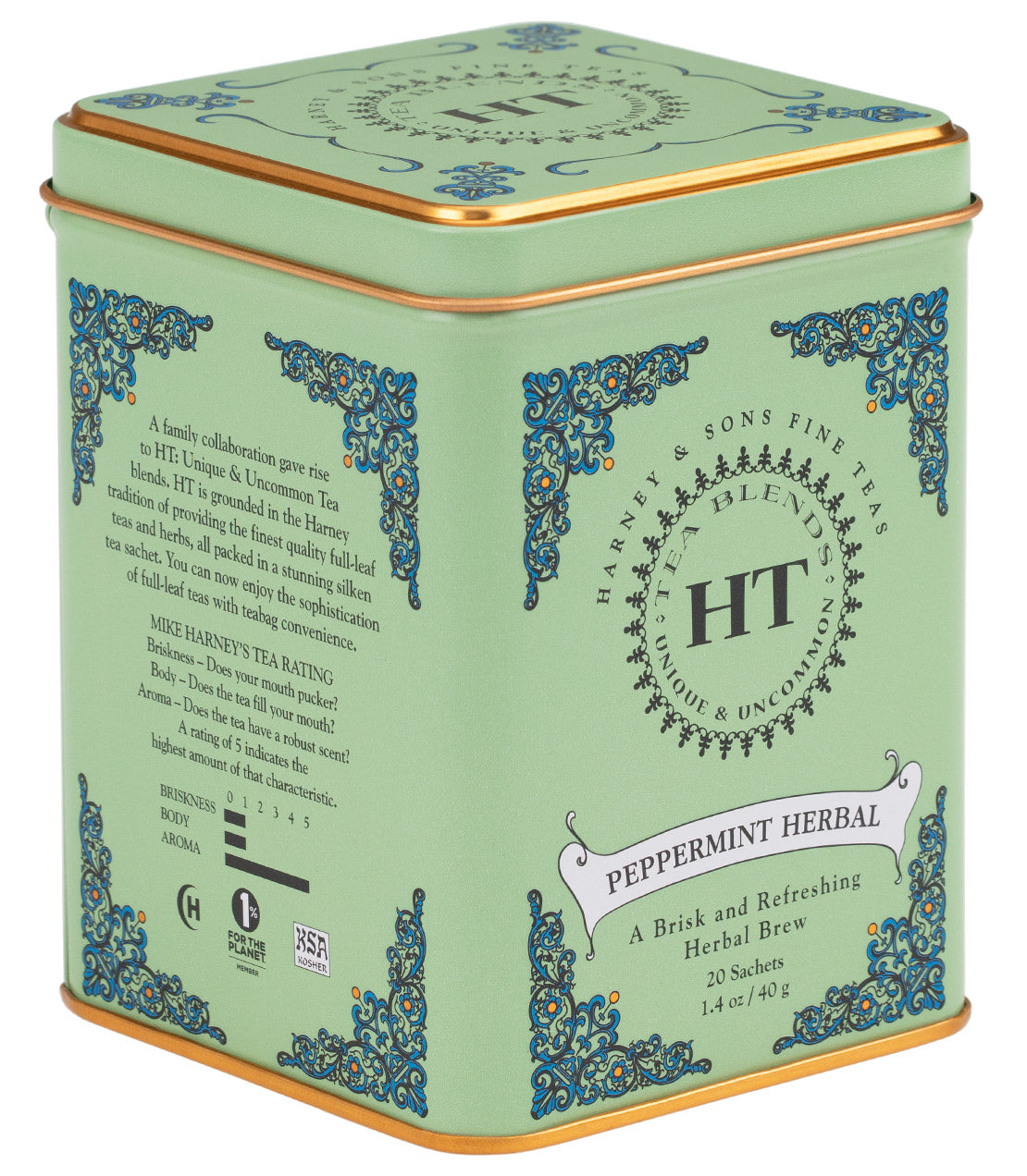 Productie Puur Laan Peppermint Herbal Tea - 20 Sachets - HT Tea Blends - Harney & Sons Fine Teas