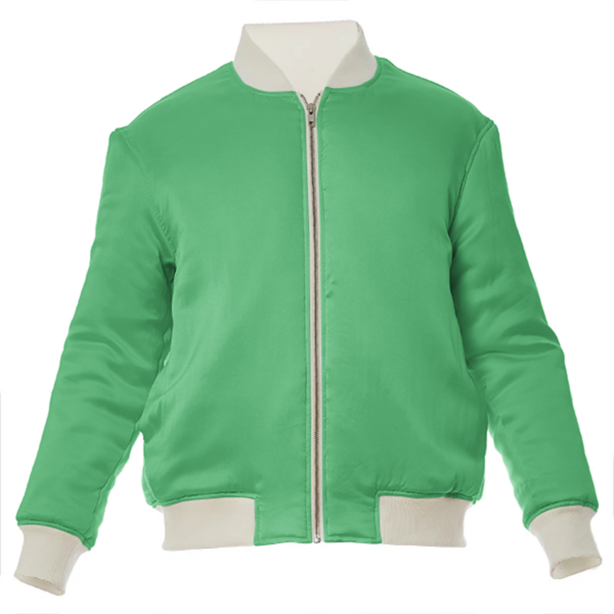 Prettylittlething Women's Petite Bright Green Varsity Graphic Front Oversized Bomber Jacket - Size 4