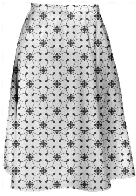 Elegant Floral Midi Skirt – PAOM
