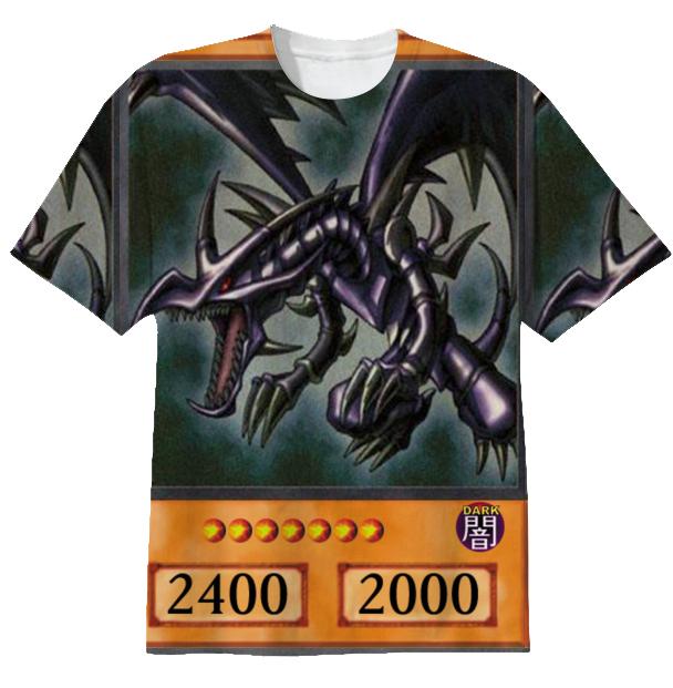 black shirt with red dragon