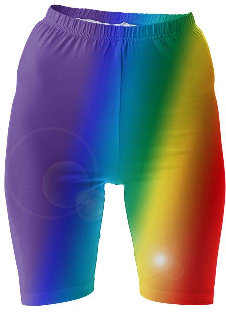 rainbow bike shorts