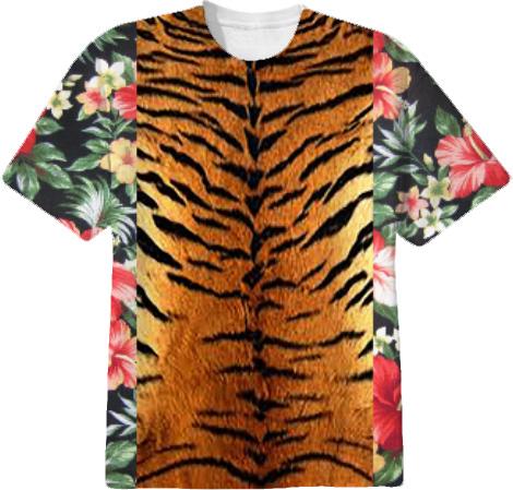 tiger flower shirt