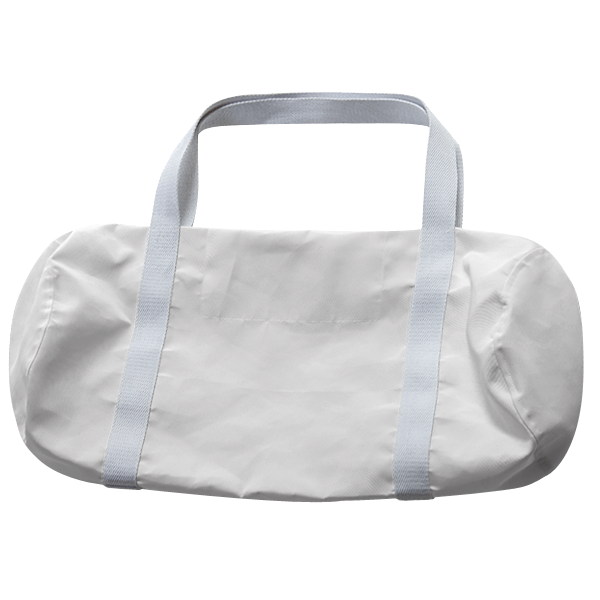 white duffle bag