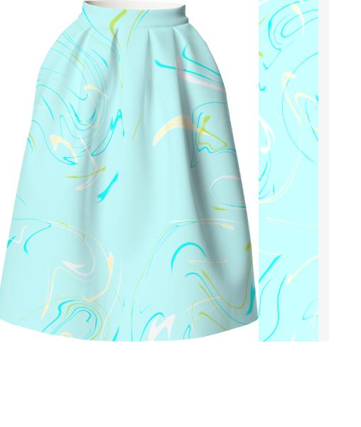 Strange dream in mint neoprene skirt – PAOM