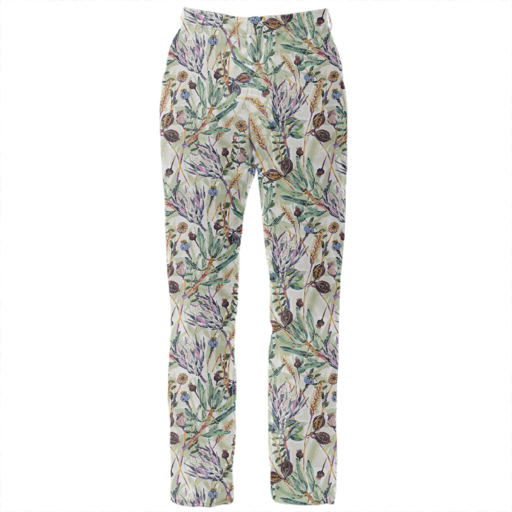 Wacky Retro Floral Abstract in Light Green – PAOM