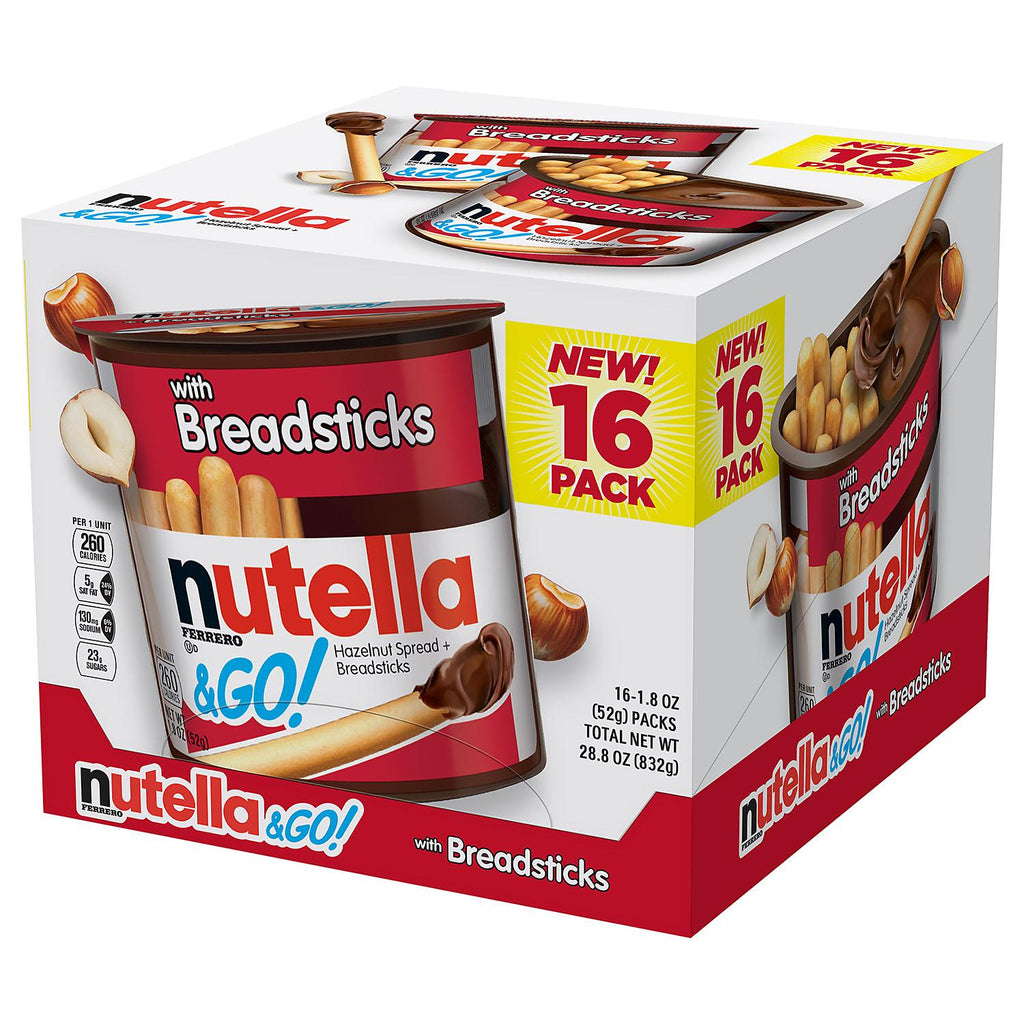 Nutella & Go w/Breadsticks, (16 ct./1.8 oz.) Island Cooler Delivery