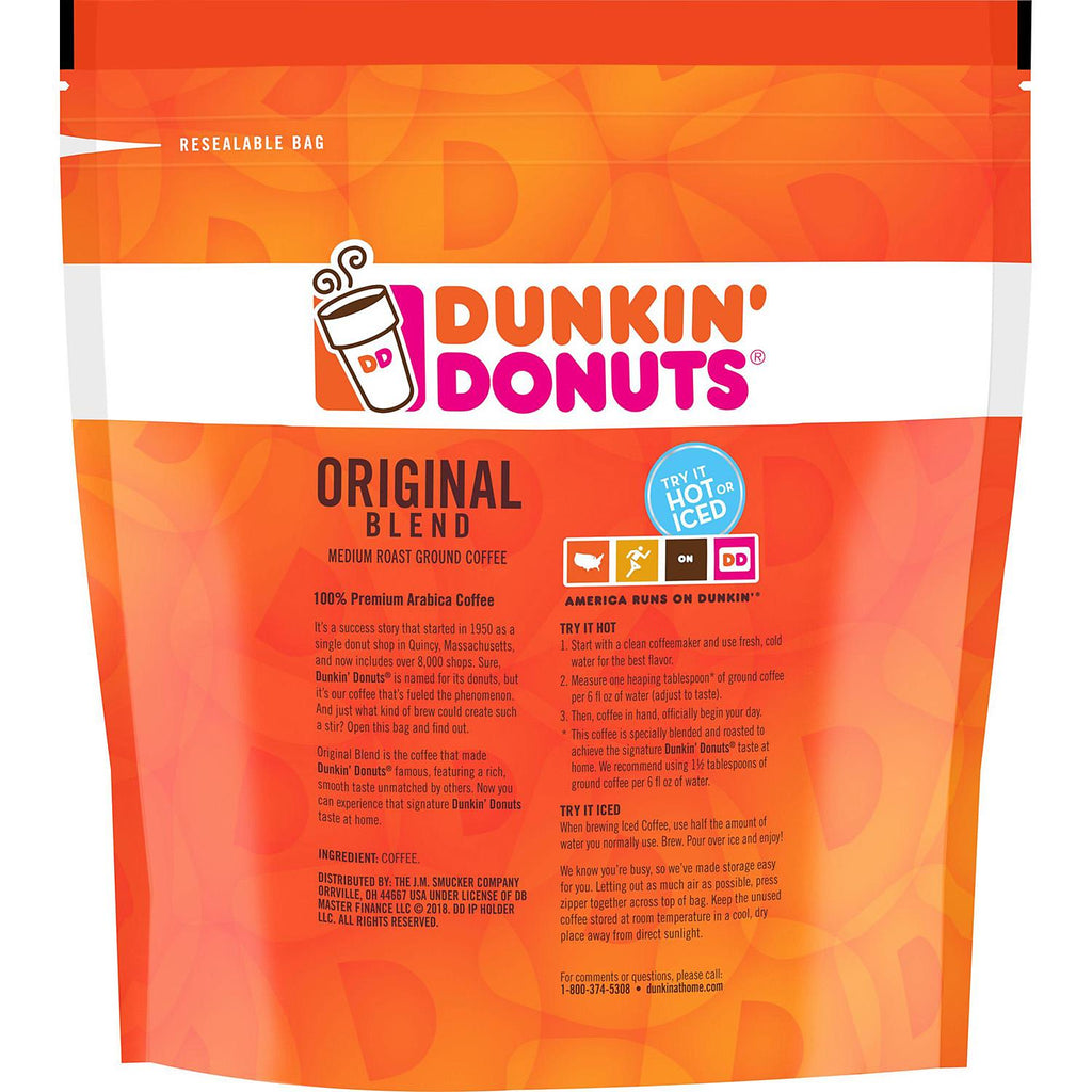 Dunkin donuts coffee grounds nutrition