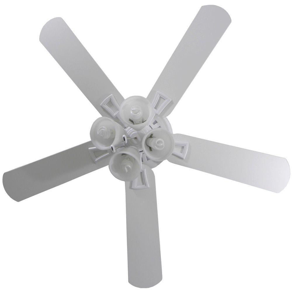 Hampton Bay Lyndhurst 52 Ceiling Fan W Light Kit Matte White