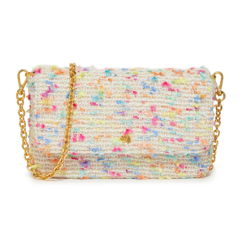 PASTEL RAINBOW CROCHET TOTE - Lele Sadoughi