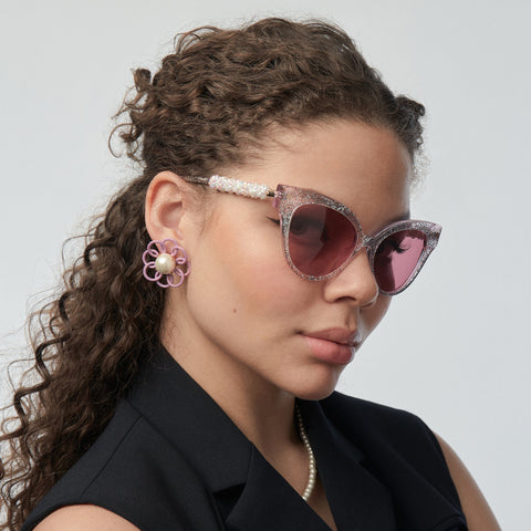 Lele Sadoughi Lara Wide Cat-Eye Sunglasses