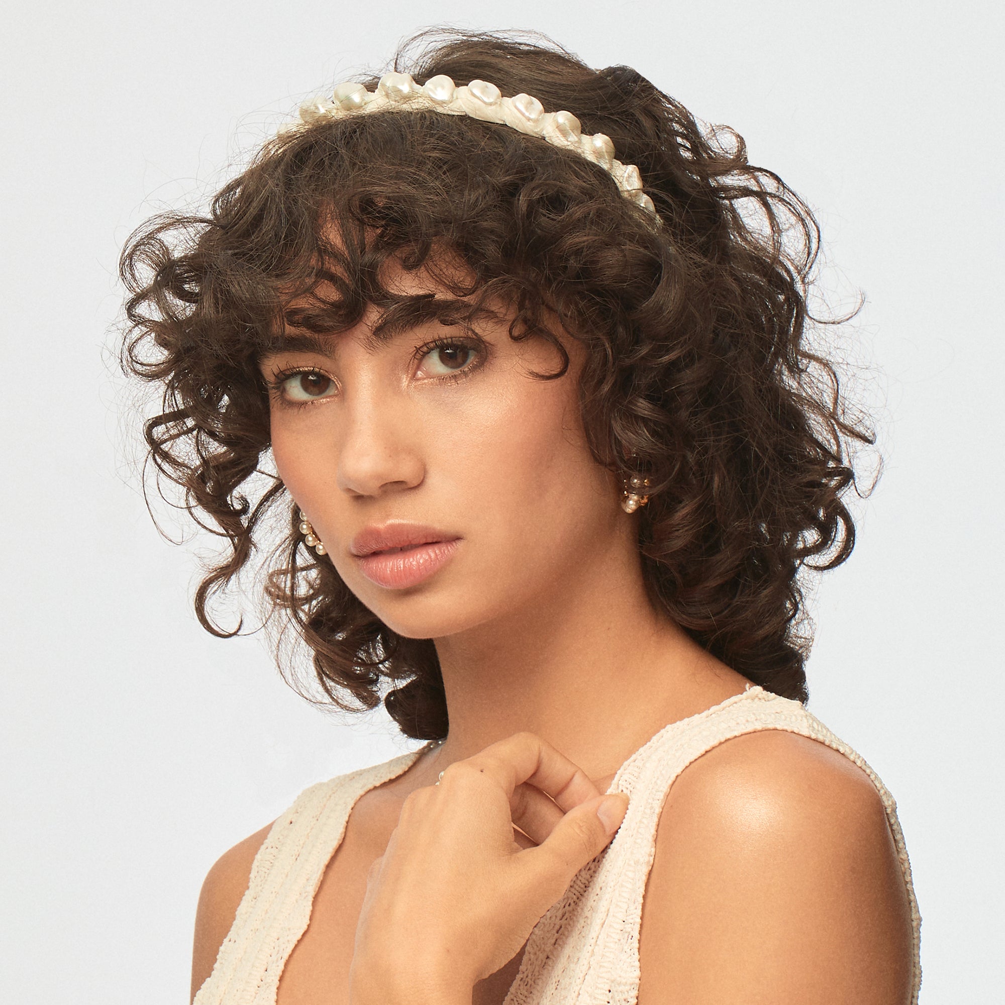 baroque print top knot headband Autumn thin fabric hairband women