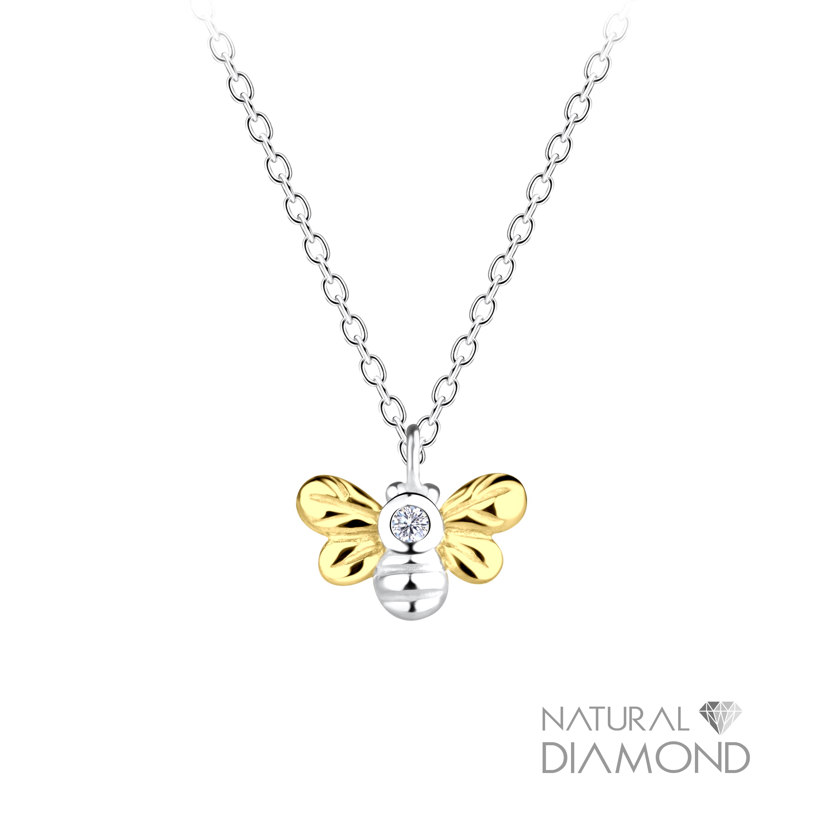 1pc Golden S925 Sterling Silver & Cute Bee Pendant Necklace For Women And  Men, Suitable For Daily Wear And Party, Perfect As A Gift | SHEIN USA