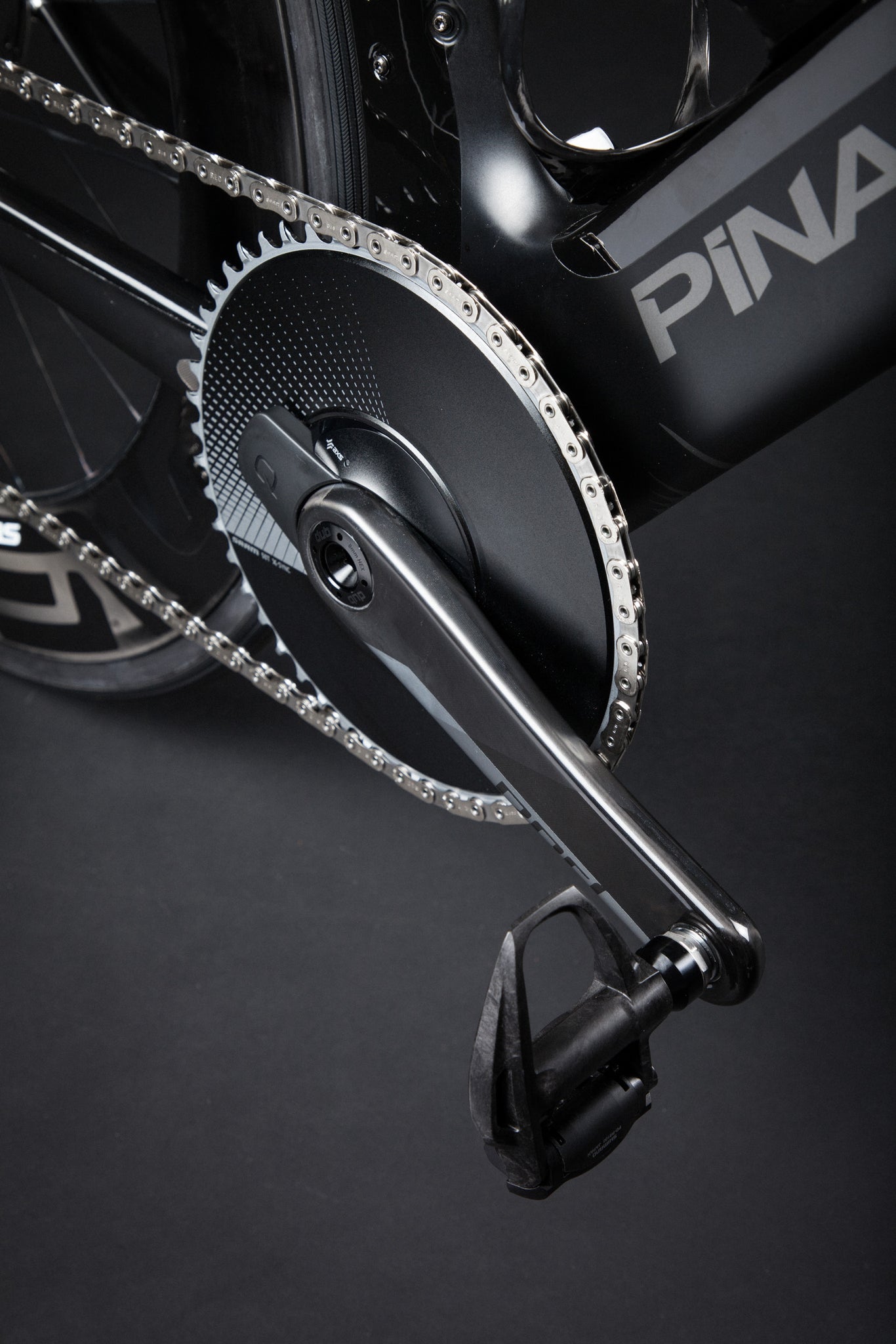 A Blacked Out Pinarello Bolide Gallery AXS aero crank 