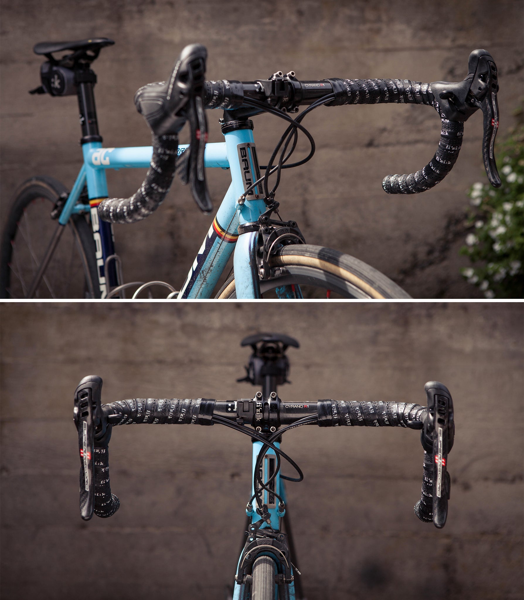 Baum corretto custom titanium bike handlebars