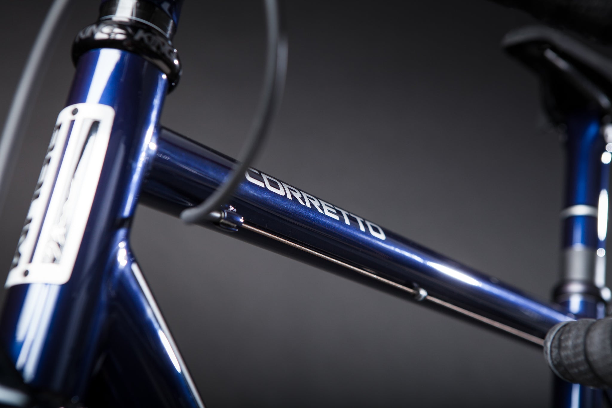 Baum Custom Titanium Bicycle detail of toptube